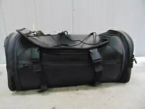 ubN O[ |GXe V[V[o[ e[ [ obO QbW & JX^ Ch bN Kawasaki Black Gray Polyester Sissy Bar Tail Roll Bag Luggage & Custom Made Rack Kawasaki