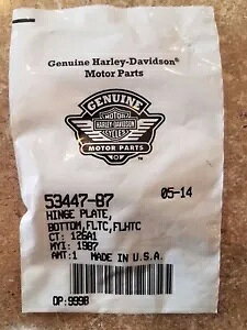 n[[_rbh\ {gqWv[g P/N: 53447-87 Genuine Harley Davidson Bottom Hinge Plate P/N: 53447-87