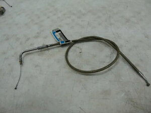 A.C �X�e�����X�X�`�[���ґg�A�C�h���P�[�u�� 96-05 FLST P/N: DS-223292A 610629 A.C Stainless Steel Braided Idle Cable 96-05 FLST P/N: DS-223292A 610629