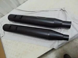 S&S Oh iVi XbvI GL][Xg }t[ ubN 17-22 M8 FLHX ̂܂ 550-0694 S&S Grand National Slip-on Exhaust Mufflers Black 17-22 M8 FLHX AS IS 550-0694