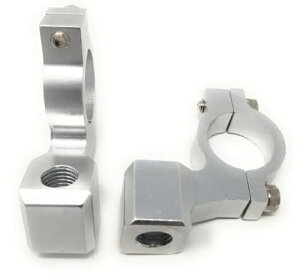 22mmnho[p10mmvlWtoCN~[}Eg̃yA Pair of Motorbike Mirror Mounts with 10mm Clockwise Thread for 22mm Handlebars