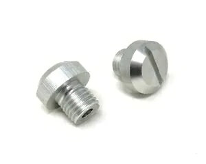 oCN~[uLOvOv M10 |bVA~jEubNIt X2 Motorbike Mirror Blanking Plugs Clockwise M10 Polished Aluminium Block Offs X2