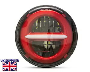 vWFN^[ LED wbhCg CT[g bh (2016 N܂ł Harley Davidson Dyna fp) Projector LED Headlight Insert RED for Harley Davidson Dyna Models up to 2016