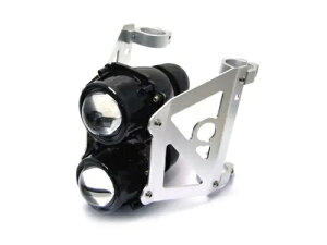 oCN wbhCg Xg[gt@C^[ vWFN^[ fA X^bN 32/33mm tH[N Zbgp Motorbike Headlight Streetfighter Projector Dual Stacked for 32/33mm Forks Set