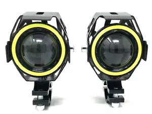oCN LED X|bgCg tHOv n[Ot BMW R1150 R1200 R1250 GSp Motorbike LED Spotlights Foglights with Halo Ring for BMW R1150 R1200 R1250 GS