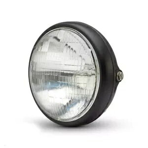 oCN 7.7 C` wbhCg }bg ubN 12V 55W g JX^ vWFNgp - V[ Motorbike 7.7" Headlight Matt Black 12V 55W for Retro Custom Project - SHALLOW
