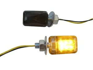 BMW Boxer Airhead Cafe Racer Project Bike �p LED �C���W�P�[�^�[ - �u���b�N �~�j LED Indicators for BMW Boxer Airhead Cafe Racer Project Bike - Black Mini �y���s�A���i�z