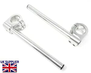 I[goCpNbvInho[ 37mm tH[Np rbg JtF[T[yAp Motorcycle Clip On Handlebars for 37mm Forks Billet Alloy for Cafe Racer PAIR