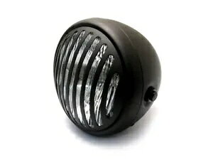 wbhCg g JtF [T[ vY X`[ n[[_rbh\p }bgubN 6 3/4C` Headlight Retro Cafe Racer Prison Steel for Harley Davidson Matt Black 6 3/4"