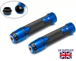 �n���h�O���b�v �o�[�G���h �u���[ �X�Y�L GSXR GSXS SV 600 650 750 1000 1100�p Handgrips Bar Ends in Blue for Suzuki GSXR GSXS SV 600 650 750 1000 1100 �y���s�A���i�z