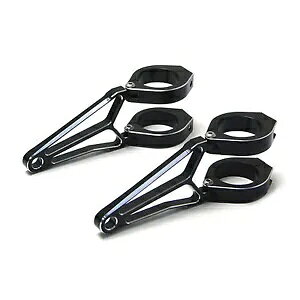�w�b�h���C�g �u���P�b�g �t�H�[�N �N�����v �X�g���[�g�t�@�C�^�[ �o�C�N�p 32 - 33mm �u���b�N CNC Headlight Brackets Fork Clamps for Streetfighter Motorbikes 32 - 33mm Black CNC �y���s�A���i�z