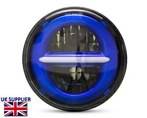 vWFN^[ LED wbhCg CT[g u[ n[[_rbh\ _Ci fp Projector LED Headlight Insert BLUE for Harley Davidson Dyna Models