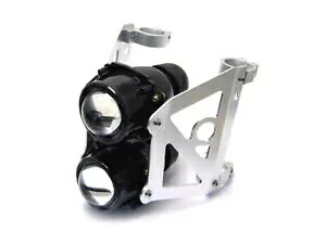 oCN wbhCg Xg[gt@C^[ vWFN^[ fA X^bN 36/37mm tH[N Zbgp Motorbike Headlight Streetfighter Projector Dual Stacked for 36/37mm Forks Set