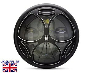 I[goC wbhCg LED 7.7 C` g }^ O g JtF [T[ & XNu[ Motorcycle Headlight LED 7.7" Tri Maltese Grill Retro Cafe Racer & Scrambler