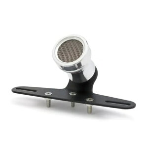 I[goC LED Xgbve[Cg|bVbVOJX^g`bp[ Motorcycle LED Stop Tail Light with Polished Mesh Grill Custom Retro Chopper