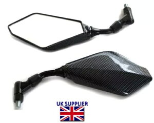 bgoCNJtF[T[vWFNgpiECO~[J[{t@Co[ - yA Quality Wing Mirrors for Rat Bike Cafe Racer Project CARBON FIBRE - PAIR