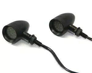 oCN LED CWP[^[ ubN AC JX^ vWFNg JtF [T[ & Xg[gt@C^[ Motorbike LED Indicators Black Alloy Custom Project Cafe Racers & Streetfighters