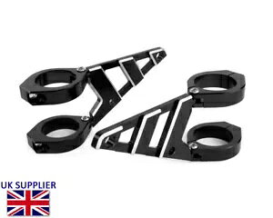 I[goC̃wbhCg uPbg 46-47 ~[g CNC rbg A~jEi Motorcycle Headlight Brackets 46-47mm CNC Billet Aluminium HIGH QUALITY