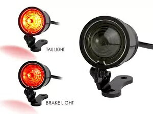 LED Xgbv e[ Cg X[N Y ubN CNC H Ally Be[W g JX^ LED Stop Tail Light Smoked Lens Black CNC Machined Ally Vintage Retro Custom