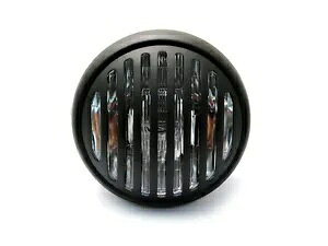 バイク ヘッドライト 6 3/4 インチ マット ブラック プリズン スタイル カスタム バイク スチール Motorbike Headlight 6 3/4" Matt Black Prison Style Custom Bike Steel