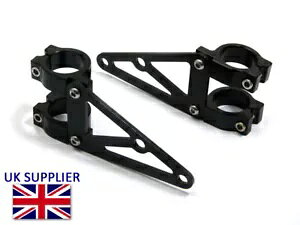 I[goC wbhCg uPbg JtF [T[ 44-45mm tH[Np - ubN - yA Motorcycle Headlight Brackets Cafe Racer for 44-45mm Forks - BLACK - PAIR