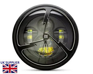 C GtB[h C^[Zv^[ 650 pCgjO {g OtJX^ LED wbhCg Custom LED Headlight with Lightning Bolt Grill for Royal Enfield Interceptor 650