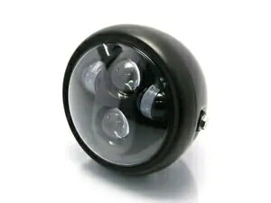 I[goC 6.5 C` LED wbhCg DRL vWFN^[t JtF [T[ & Xg[gt@C^[ Motorcycle 6.5" LED Headlight with DRL Projector Cafe Racer & Streetfighter