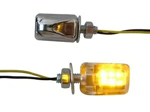 LED CWP[^[ ECJ[ I[goC oCN Nbh N[ }CN ~j LED Indicators Turn Signals Motorcycle Motorbike Quad Chrome Micro Mini