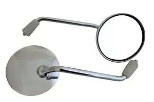 oCNTCh~[XN[^[tpiN[Eh R & L Xbh Motorbike Side Mirrors for Scooter Moped High Quality Chrome Round R & L Thread