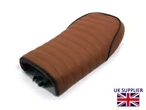 uErj[oCNV[gXYLXNu[ubgoCNgvWFNgoCNp Brown Vinyl Motorbike Seat for Suzuki Scrambler Brat Bike Retro Project Bike