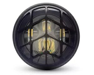 I[goC wbhCg LED 7.7 C` ΂߃Ot g JtF [T[ & XNu[ Motorcycle Headlight LED 7.7" with Diagonal Grill Retro Cafe Racer & Scrambler