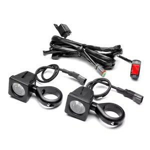 Adventure Motorbike LED X|bgCgLbgACOn[lXAXCb`A50-51mm Nv Adventure Motorbike LED Spotlight Kit, Wiring Harness, Switch, 50-51mm Clamps