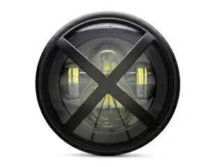 �J�X�^���X�g���[�g�o�C�N�I�[�g�o�C LED �w�b�h���C�g 7.7 �C���` X-�����[�����Y�O�����t�� Custom Street Bike Motorcycle LED Headlight 7.7 inch with X - Rally Lens Grill