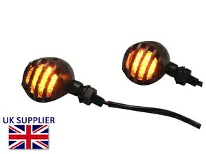 gJX^oCNpLEDCWP[^[vYX^CNN}bgubNX`[ LED Indicators for Retro Custom Motorbikes Prison Style Crinkle Matt Black Steel