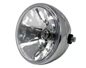 Moto Guzzi gJtF[T[vWFNgpwbhCg 6.5C` N[X`[ 12V 35W Headlight for Moto Guzzi Retro Cafe Racer Project 6.5" CHROME Steel 12V 35W