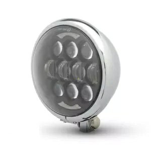 JX^gvWFNgoCNpvWFN^[LEDI[goCwbhCgfB[vN[ Projector LED Motorcycle Headlight Deep Chrome for Custom Retro Project Bike