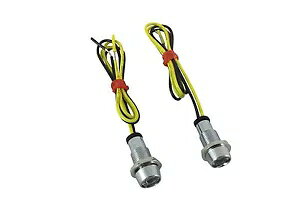LED _bV{[h fBXvC CWP[^[ Cg ECJ[ }CN ~j uCg N[ LED Dashboard Display Indicator Lights Turn Signals Micro Mini Bright CHROME
