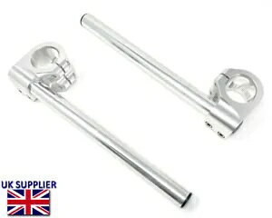 I[goCpNbvInho[ 39mm tH[Np rbg JtF[T[yAp Motorcycle Clip On Handlebars for 39mm Forks Billet Alloy for Cafe Racer PAIR
