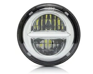 vWFN^[ LED wbhCg CT[g Vo[ 2016 N܂ł̃n[[_rbh\ _Ci fp Projector LED Headlight Insert SILVER for Harley Davidson Dyna Models up to 2016