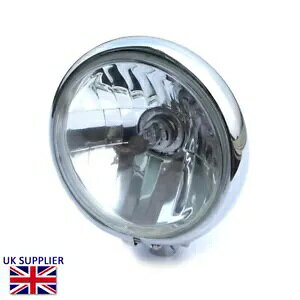 5.75 C` I[goC wbhCg xCc X^C g NVbN ubg oCN XNu[ N[ 5.75h Motorcycle Headlight Bates Style Retro Classic Brat Bike Scrambler CHROME