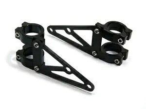 I[goC wbhCg uPbg JtF [T[ 54-55mm tH[Np - ubN - yA Motorcycle Headlight Brackets Cafe Racer for 54-55mm Forks - BLACK - PAIR