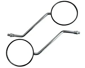 XN[^[ ybg Eh ~[ ubN jo[T tBbg 8mm vlW Scooter Moped Round Mirrors in Black Universal Fit 8mm Clockwise Thread