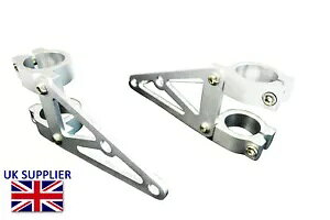 I[goC̃wbhCguPbg 40-41 ~[gtH[N}EgA~jEJtF[T[ Motorcycle Headlight Brackets 40-41mm Fork Mount Brushed Aluminium Cafe Racer