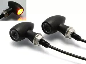 LED CWP[^[ ECJ[ ECJ[ n[[ _Ci \teC ubN ~j ubgp LED Indicators Blinkers Turn Signals for Harley Dyna Softail Black Mini Bullet