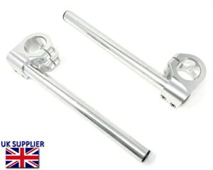 oCNpNbvInho[ 51mm tH[Np rbg JtF[T[yAp Motorcycle Clip On Handlebars for 51mm Forks Billet Alloy for Cafe Racer PAIR