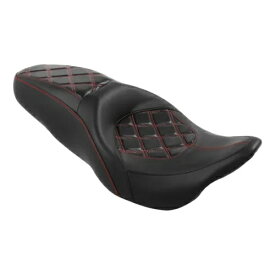 ブラックレッド運転席助手席ピリオンシートハーレーツーリングロードグライド09-23に適合 Black Red Driver Passenger Pillion Seat Fit For Harley Touring Road Glide 09-23