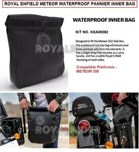 CGtB[huhpjACi[obOv~[eBA350p Fits Royal Enfield "WATERPROOF PANNIER INNER BAG" For METEOR 350