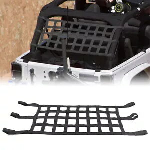 [tlbg@\bVJ[SlbgnbN W[vO[ YJ TJ JK JL & JT p Roof Net Multifunction Mesh Cargo Net Hammock for Jeep Wrangler YJ TJ JK JL & JT