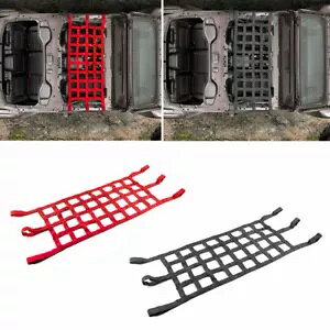 (58C` x 16.5C`) [tlbg bV J[S nbN W[v YJ TJ JK JL JT 1987-2023 2024p (58" x 16.5") Roof Net Mesh Cargo Hammock for Jeep YJ TJ JK JL JT 1987-2023 2024