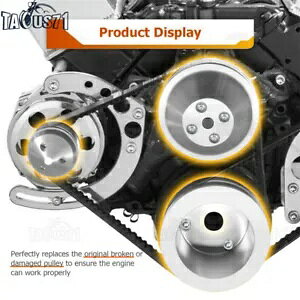 I^l[^[ + NNVtg + EH[^[|v V xgv[[Lbg SBC V{[OEH[^[|vp Alternator+Crankshaft+Water Pump V-Belt Pulley Kit For SBC Chevy Long Water Pump